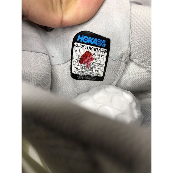 HOKA Project Clifton Blanc de Blanc Lunar Rock White Mesh Center Zip Gym Women 9 - Picture 7 of 16